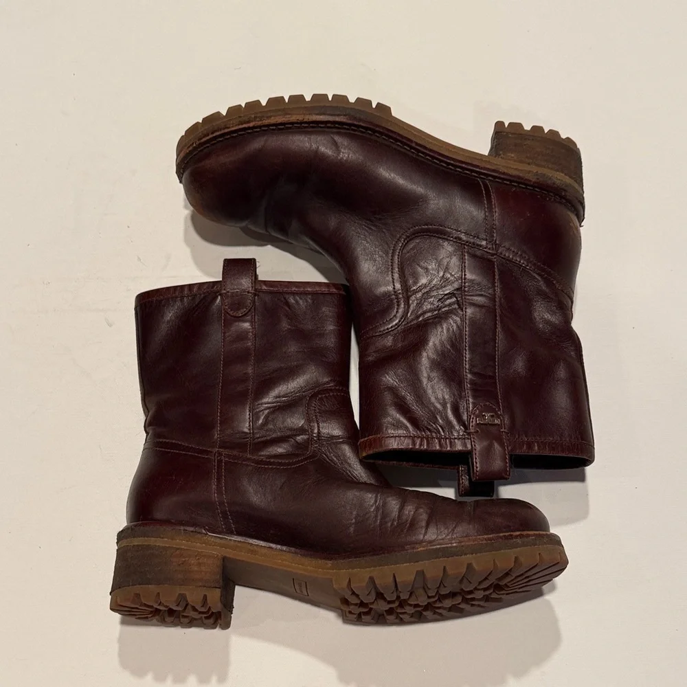 Tory Burch Rich Brown Ankle Boots